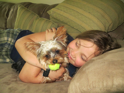 My daughter Angela with Rosieposie